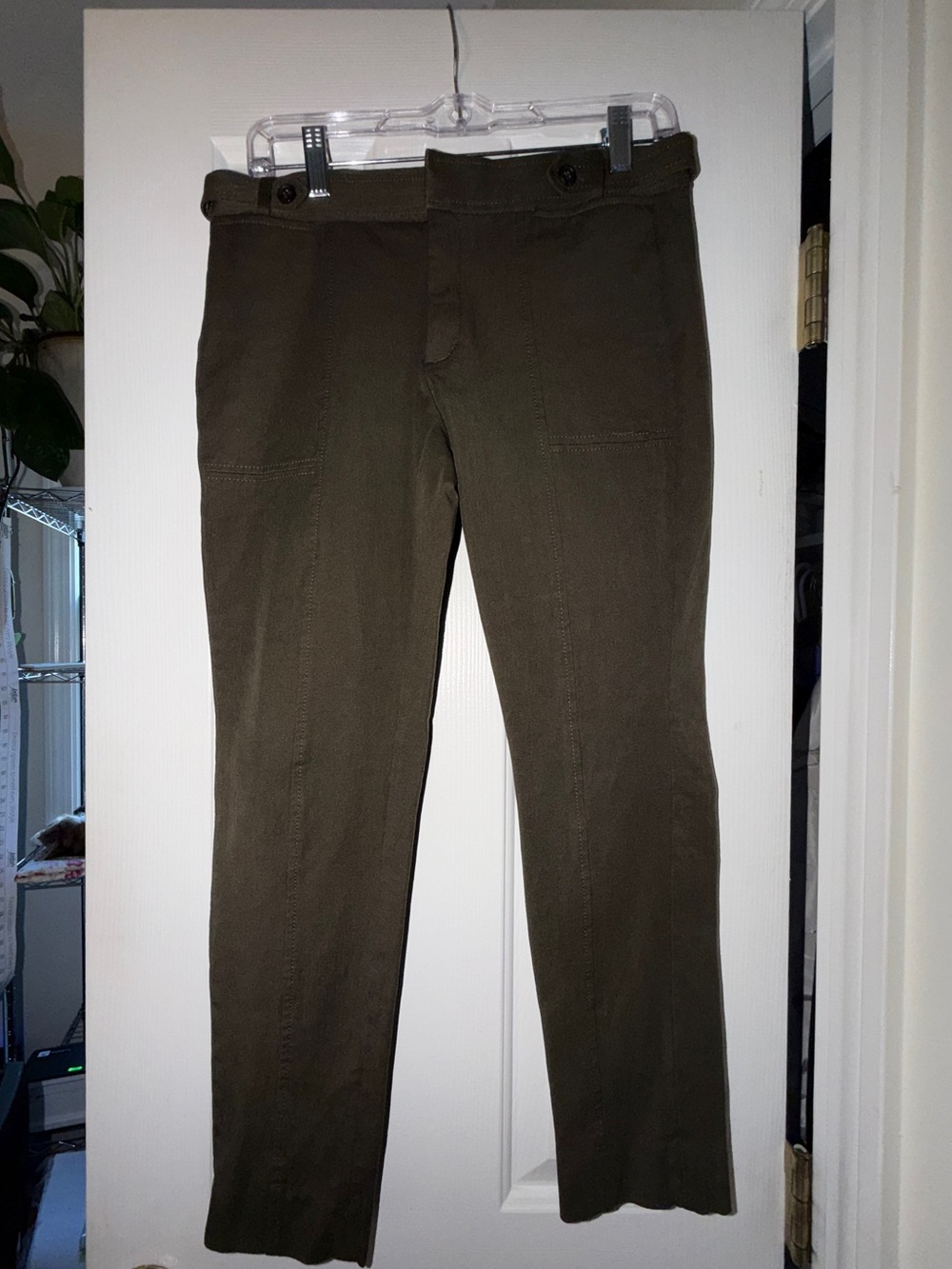 Banana Republic Factory Sloan cropped skinny olive Sz 4